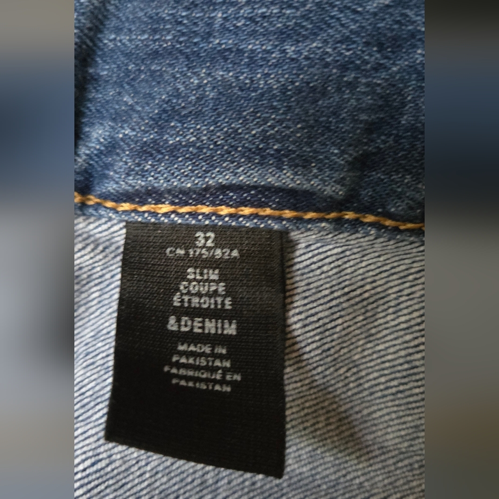 & Denim H&M Blue Slim Straight Men's Jeans Sz32 - Picture 7 of 10